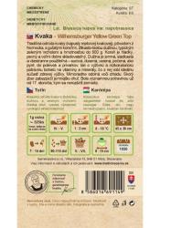 Zadn� strana papierov�ho obalu kvaky Wilhemsburgerskej s popisom a pestovan�m