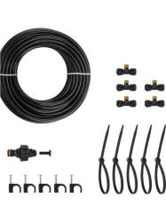 Fotografia obsahu setu: �ierna hadica, 5 trysiek, 5 sk p�siek, 5 �chytov, adapt�r 