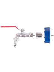 Ventil - koh�tik na vodu s modrou plastovou redukciou s rozmermi.