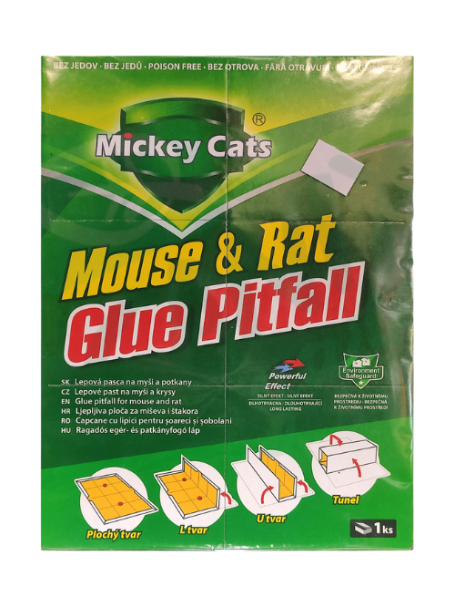 Doska Mickey Cats 22x17 cm -  lepová pasca na myši a potkany